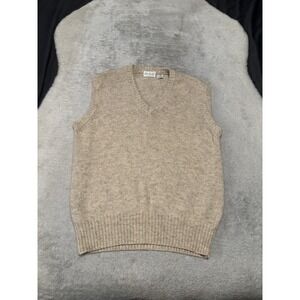 Vintage Carson Pirie‎ Scott Men's Beige Wool Blend Sweater Vest Medium Italy